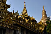 Yangon Myanmar. Shwedagon Pagoda (the Golden Stupa). Details of the southern stairway. 